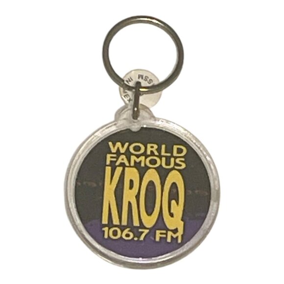 Vintage KROQ 106.7 FM World Famous Radio Station Promo Keychain Los Angeles - Picture 3 of 4
